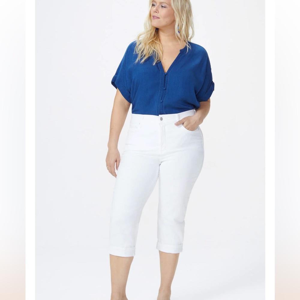 NYDJ White Crop Jeans